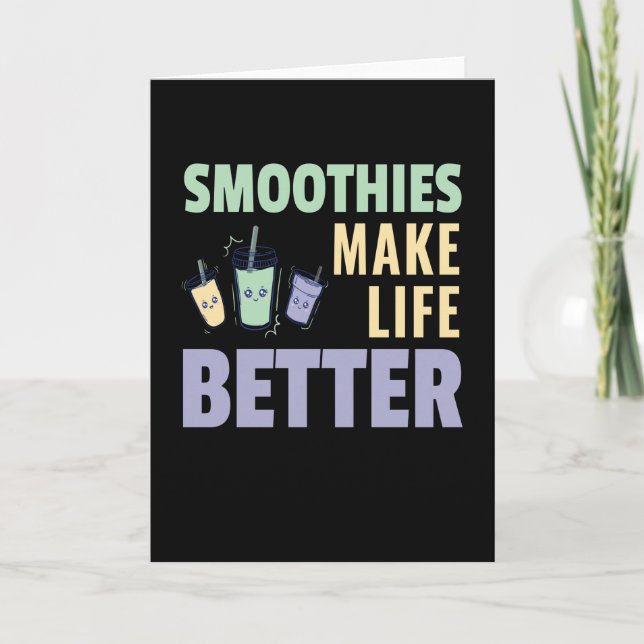 Tarjeta Smoothies Make Life Better Fruity (Anverso)