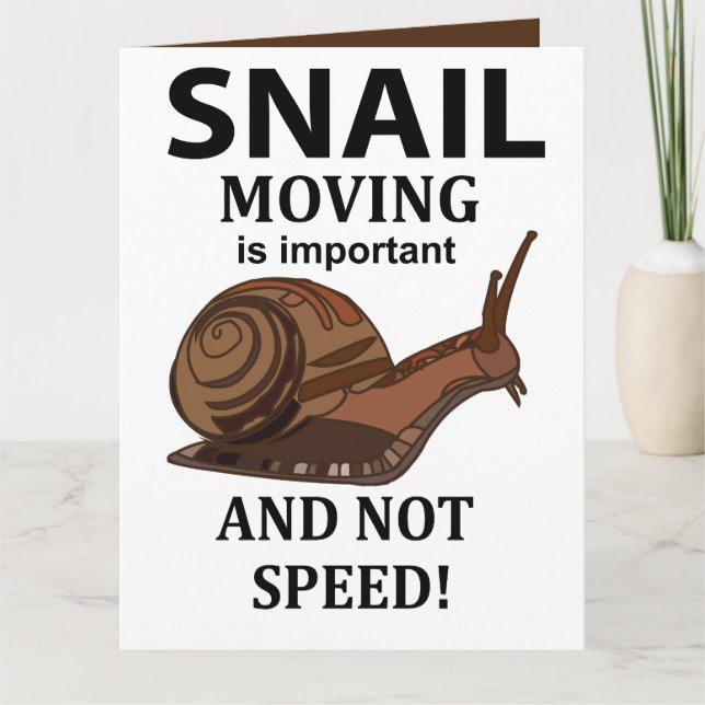 Tarjeta Snail Animal Cita Tipografía (Anverso)