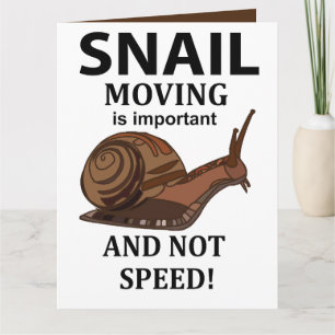Tarjeta Snail Animal Cita Tipografía