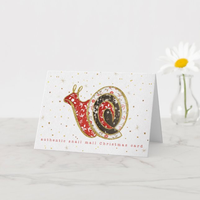 Tarjeta Snail Mail Fun Christmas Card (Planta pequeña)