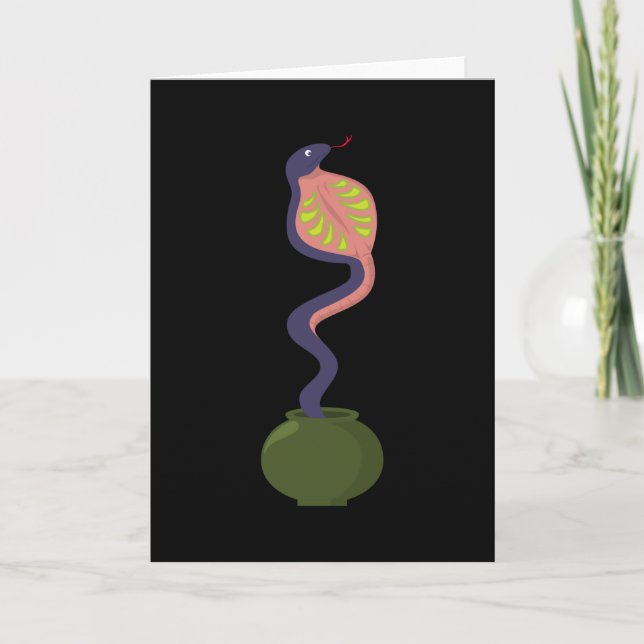 Tarjeta Snake Cobra serpentea regalo de Python animal rept (Anverso)