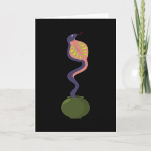 Tarjeta Snake Cobra serpentea regalo de Python animal rept