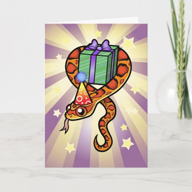 Tarjeta Snake de cumpleaños (Anverso)