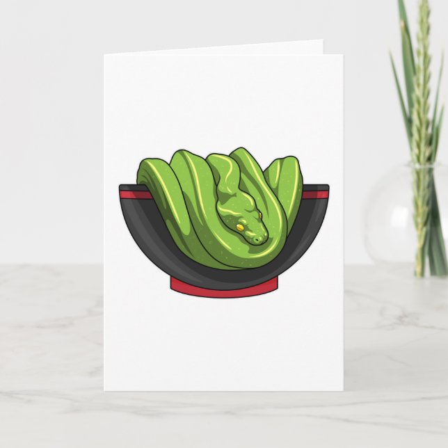 Tarjeta Snake with Ramen Bowl (Anverso)