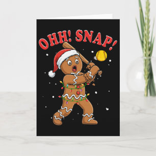 Tarjeta Snap Navidad Santa Pan de Jengibre Jugando Softll 