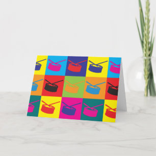 Tarjeta Snare Drum Pop Art