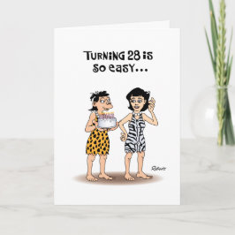 Tarjeta Snarky 28º cumpleaños