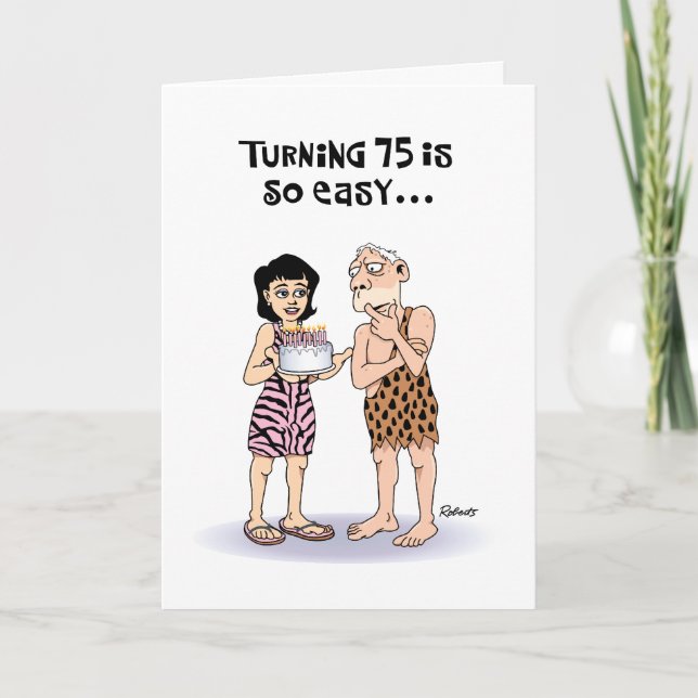 Tarjeta Snarky 75º cumpleaños (Anverso)