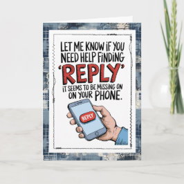 Tarjeta Snarky Text Messages Missing You Card