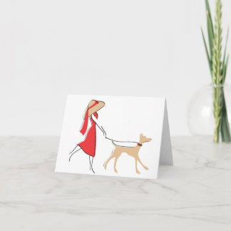 Tarjeta Snazzy Dog Walker