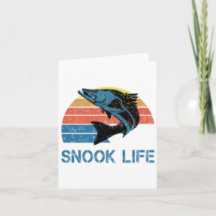 Tarjeta Snook Fishing Retro Vintage Style Salto Saltado Sa