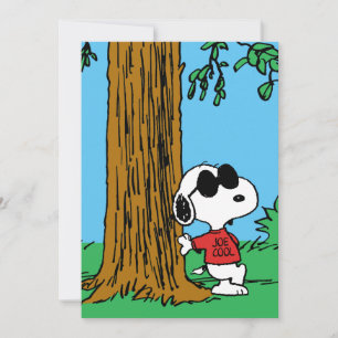 Tarjeta Snoopy "Joe Cool" de pie