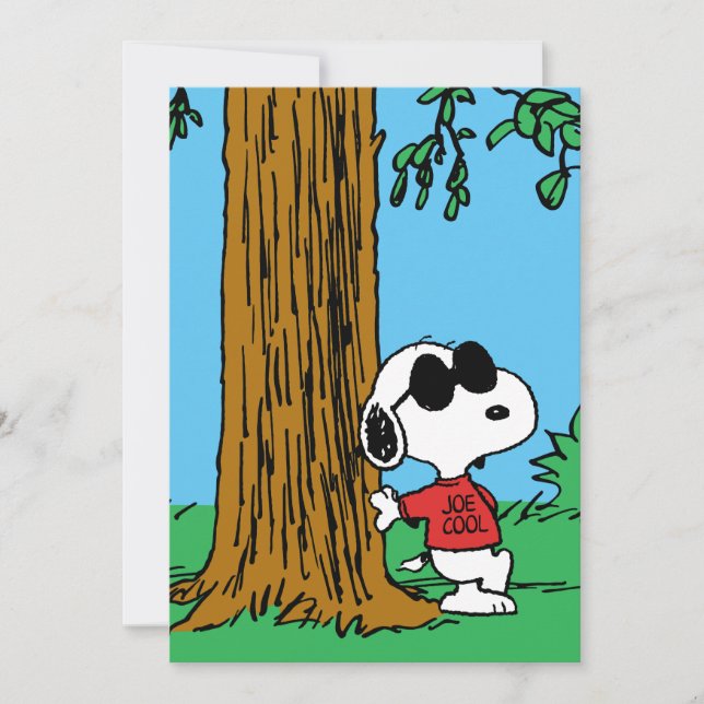 Tarjeta Snoopy "Joe Cool" de pie (Anverso)