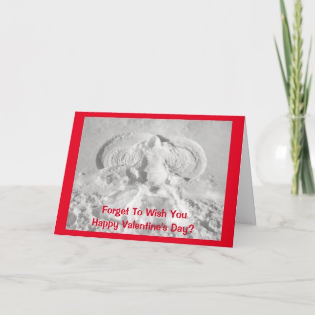 Tarjeta Snow Angel Valentine (Anverso)
