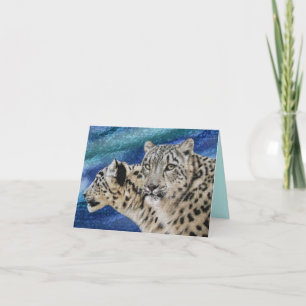 Tarjeta Snow Leopard Habitat Notecards