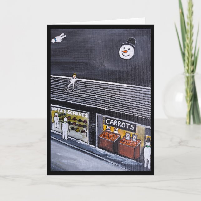 Tarjeta Snow Town Painting by Alfred Fox (Anverso)