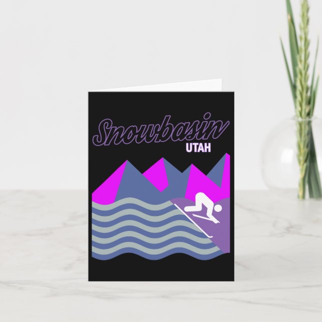 Tarjeta Snowbasin Sun Valley Estación De Esquí Utah Usa Sn (Anverso)