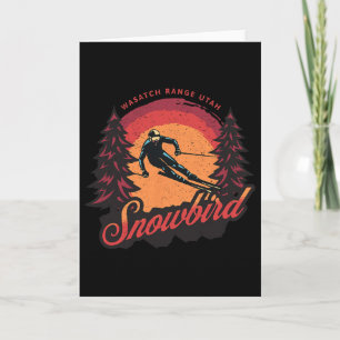 Tarjeta Snowbird Utah Wasatach Range Esquí en la nieve