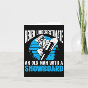 Tarjeta Snowboard Arte Hombres Snowboard Invierno Guay Sno