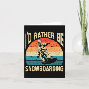 Tarjeta Snowboard Arte Hombres Snowboard Invierno Guay Sno