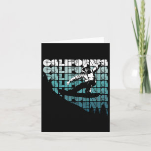 Tarjeta Snowboard California Ca Retro Vintage Snowboard