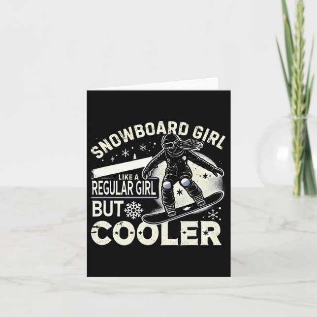 Tarjeta Snowboard Chicas de camisetas Snowboarder Snowboar (Anverso)