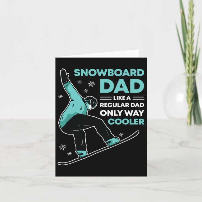 Tarjeta Snowboard Dad Funny Cute Winter Regalo de Snowboar (Anverso)