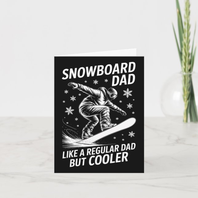 Tarjeta Snowboard Dad Funny Snowboarder (Anverso)
