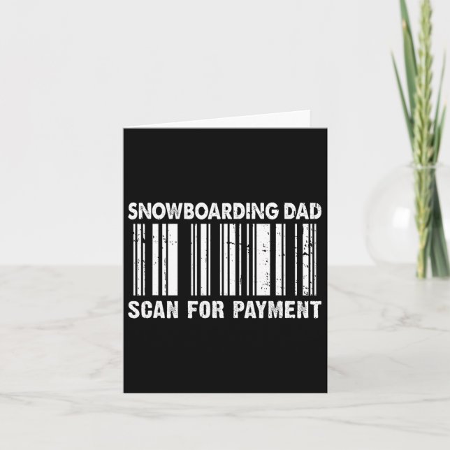 Tarjeta Snowboard Dad Scan For Payment Barcode (Anverso)
