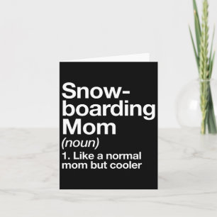 Tarjeta Snowboard Definición De Mamá Divertida Y Deporte S