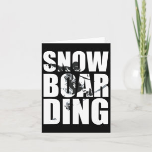 Tarjeta Snowboard Diciendo A Los Fans Del Wintersport Gran