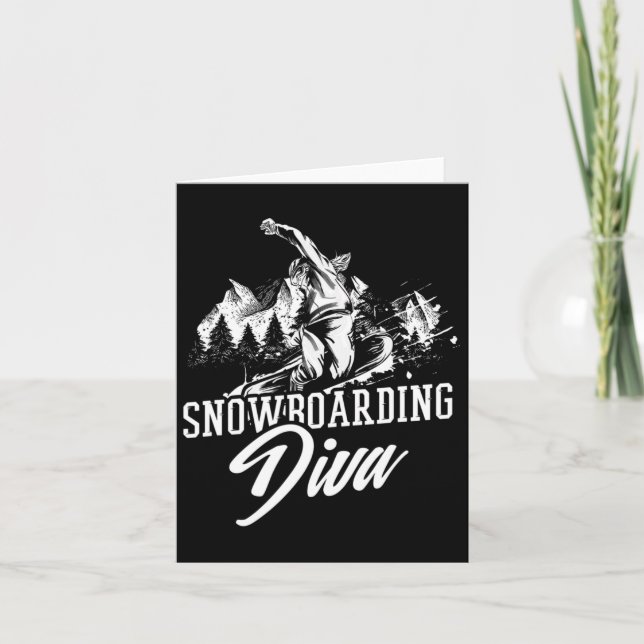 Tarjeta Snowboard Diva Freestyle Winter (Anverso)