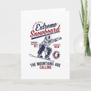 Tarjeta Snowboard extremo