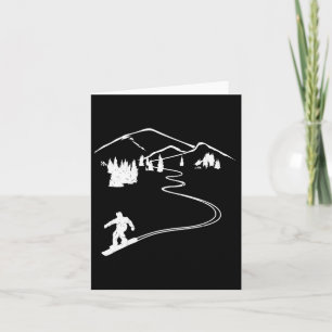 Tarjeta Snowboard Freerider Diseño Snowboard Apres Ski