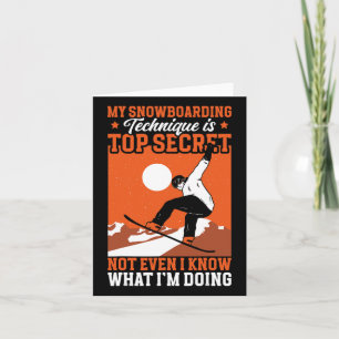 Tarjeta Snowboard Funny My Snowboard Technike
