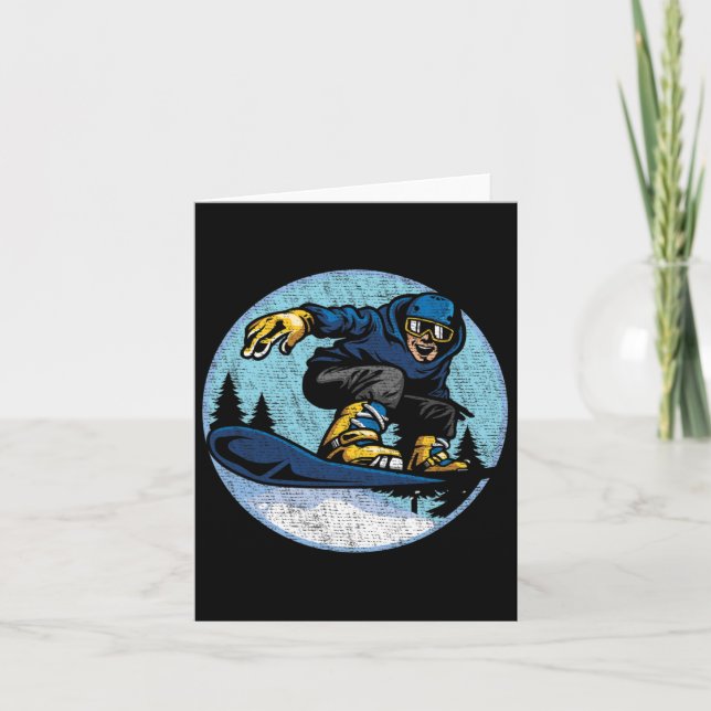 Tarjeta Snowboard Jump Snow Mountain Winter Sport Snowboar (Anverso)
