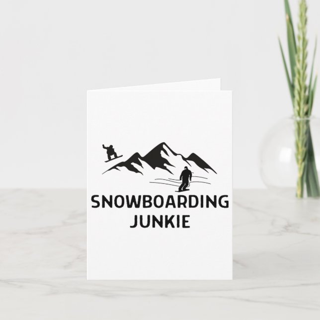Tarjeta Snowboard Junkie Outfit Mujeres (Anverso)