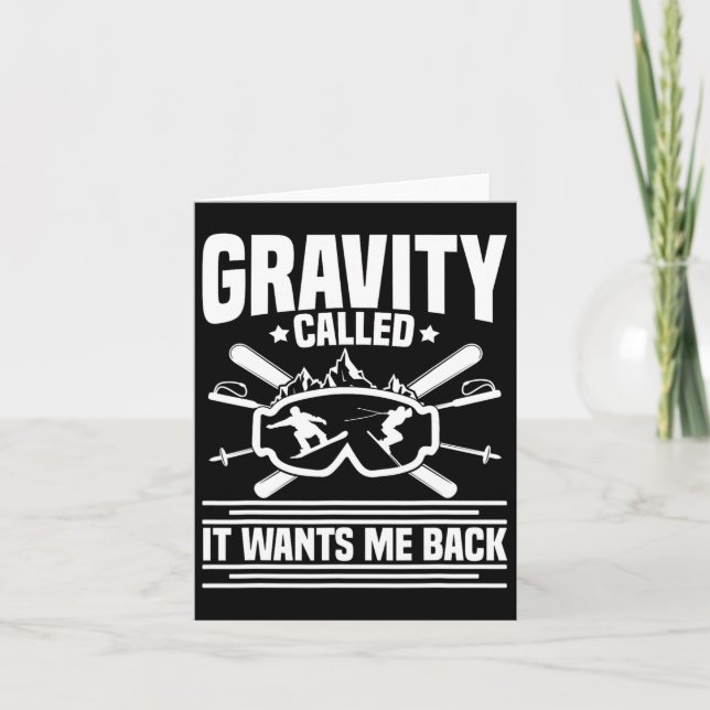 Tarjeta Snowboard Lover Gear Ski Slope Winter Vacation Sno (Anverso)