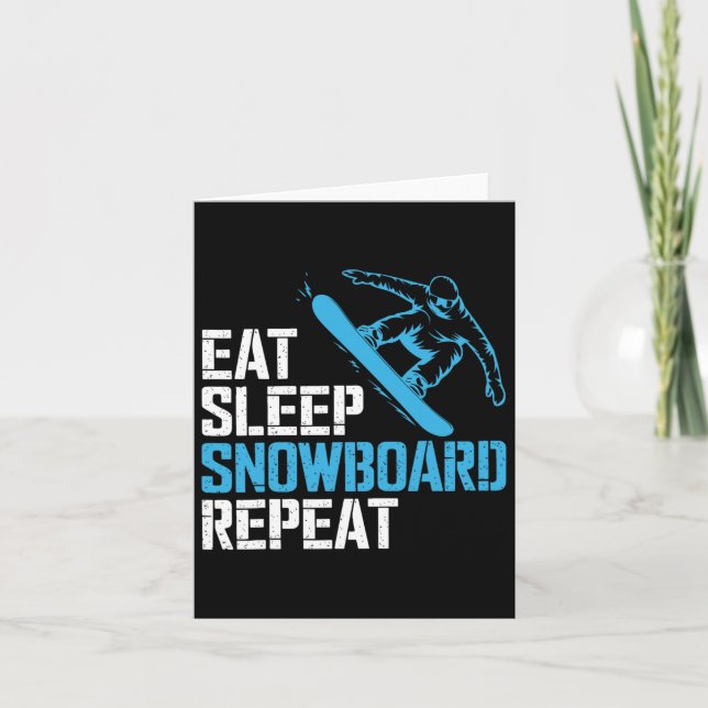 Tarjeta Snowboard Lover Humor Design Funny Snowboard (Anverso)