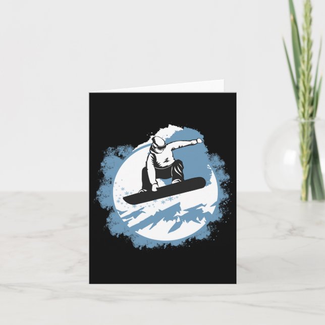 Tarjeta Snowboard Mountain Wintersports Ski (Anverso)