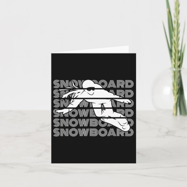 Tarjeta Snowboard Mujeres Snowboard Snowboarder (Anverso)