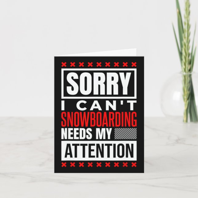 Tarjeta Snowboard necesita mi atención (Anverso)
