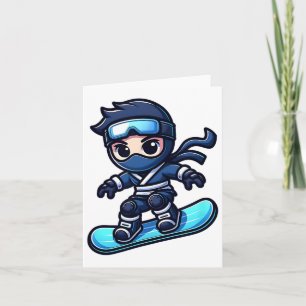 Tarjeta Snowboard Ninja Ninja Snow Rider Snowboardin