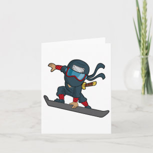 Tarjeta Snowboard Ninja Snowboard Snowboard Winter Sp