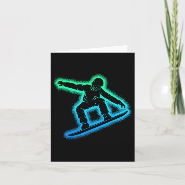 Tarjeta Snowboard Niños niños hombres de snowboard (Anverso)