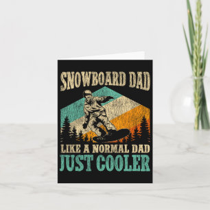 Tarjeta Snowboard Papá Padre Vintage Retro Sn