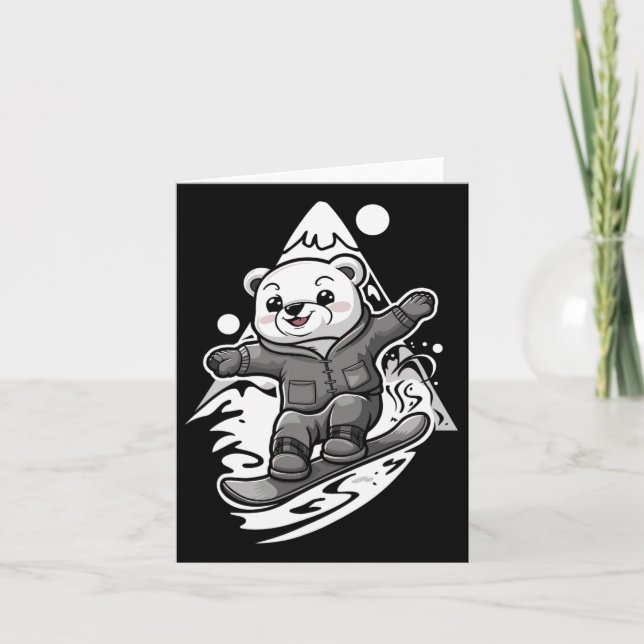 Tarjeta Snowboard Polar Bear Mountain Snowboard Snowboard (Anverso)