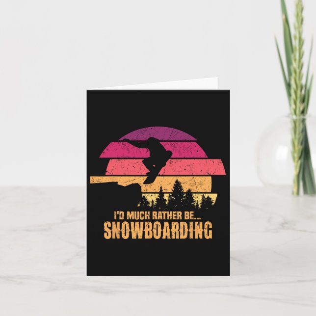 Tarjeta Snowboard Preferiría Estar Snowboard (Anverso)