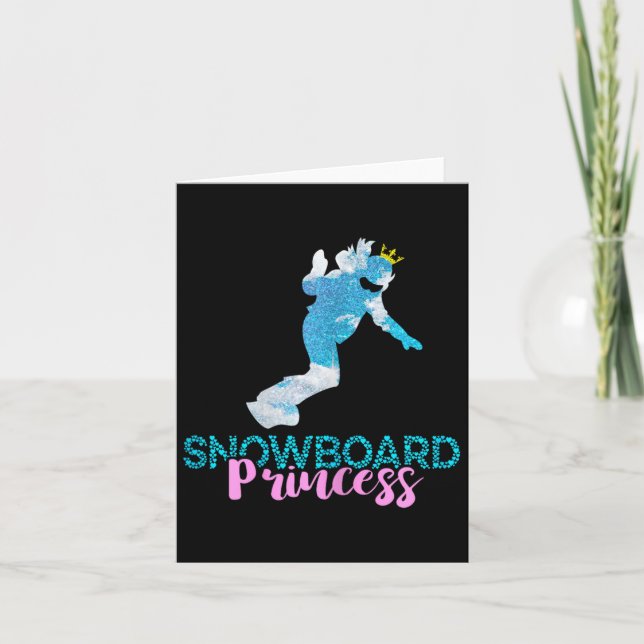 Tarjeta Snowboard Princess Snowboarder Snowboard Winter (Anverso)