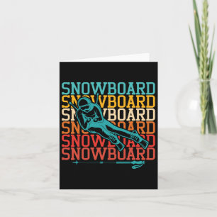Tarjeta Snowboard Retro Vintage Snowboard Snowboard Spor
